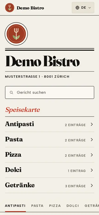 Editorial — QR menu themes