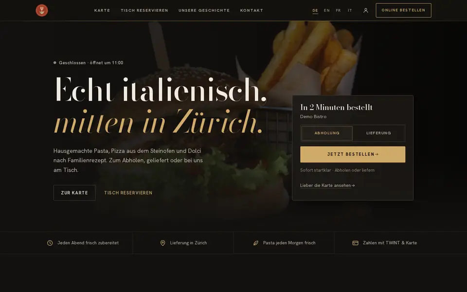 Editorial Dark — Website themes